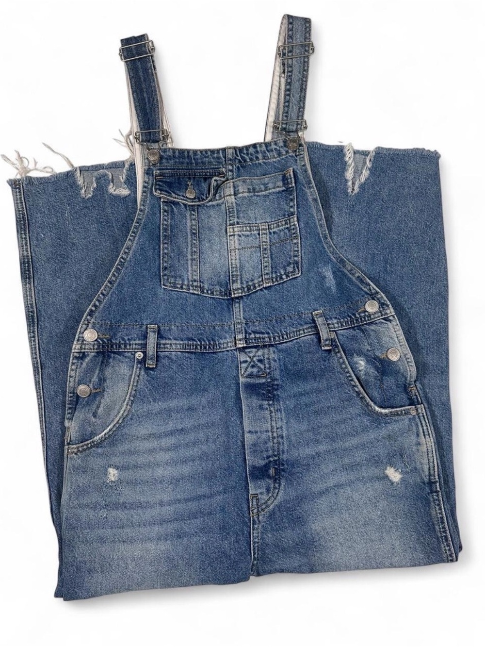Free People "We The Free" Baggy Boyfriend Overalls 🩵✨